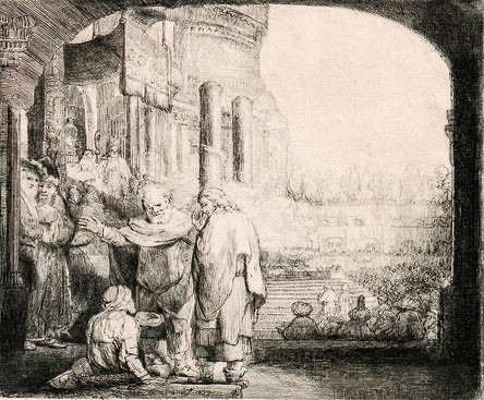 Rembrandt van Rijn, ‘Peter and John Healing the Cripple at the Gate of the Temple’, 1659