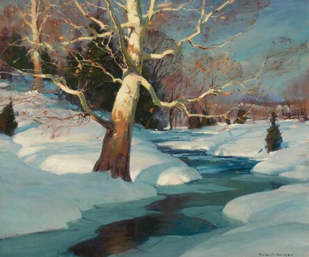 Emile Albert Gruppe, ‘Frozen Meadow Stream’