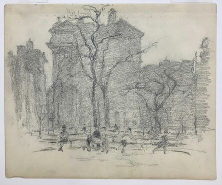 Reynolds Beal, ‘Untitled (Man Reading in Madison Square Park)’, 1925