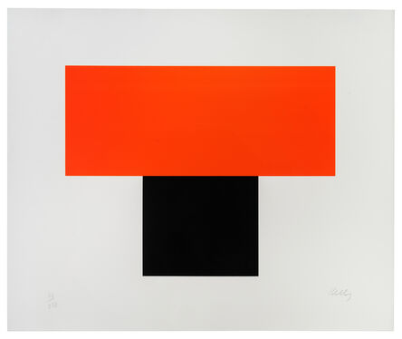 Ellsworth Kelly, ‘Red Orange Over Black’, 1970