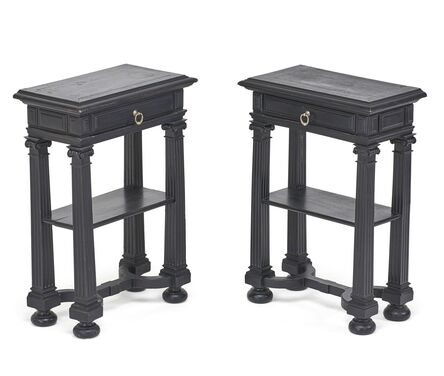 ‘Pair of Italian Renaissance Style Ebonized Stands’