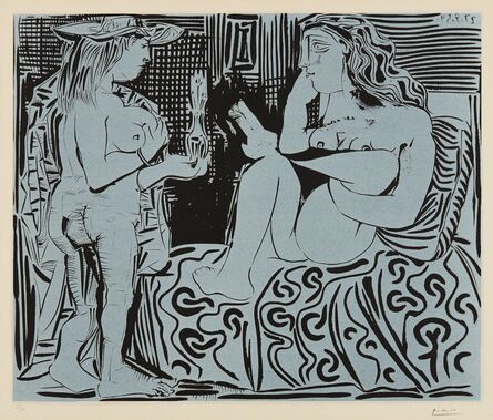 Pablo Picasso, ‘Deux femmes avec un vase à fleurs (Two Women with a Vase of Flowers)’, 1959