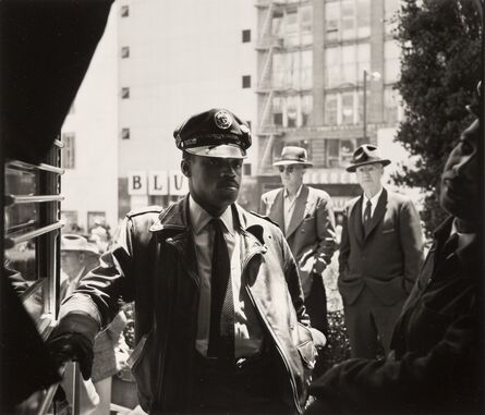Ruth Bernhard, ‘Melvin Van Peebles, Cable Car Gripman, San Francisco’, 1956