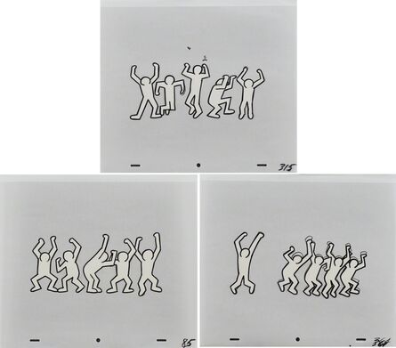 After Keith Haring, ‘Keith Haring Sesame Street Breakdancers Animation Cell’, 1987