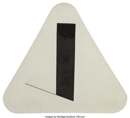 Leon Polk Smith, ‘Vertical Black (Triangle)’, 1989