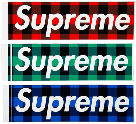 Supreme, ‘Buffalo Plaid Stickers, set of three’, 2007