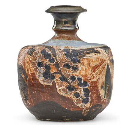 Marguerite Wildenhain, ‘Vase with grapes, "Grain precieux jeté par l'éternel semeur," Guerneville, CA’
