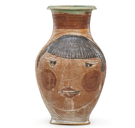 Marguerite Wildenhain, ‘Vase with portrait, Guerneville, CA’