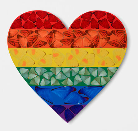 Damien Hirst, ‘H7-4 Rainbow Butterfly Heart (Small)’, 2020