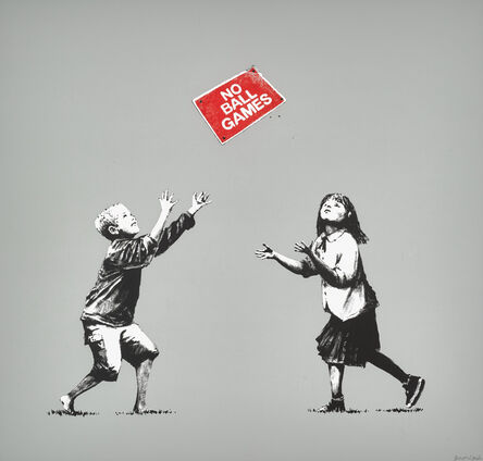 Banksy, ‘No Ball Games, Grey’, 2009