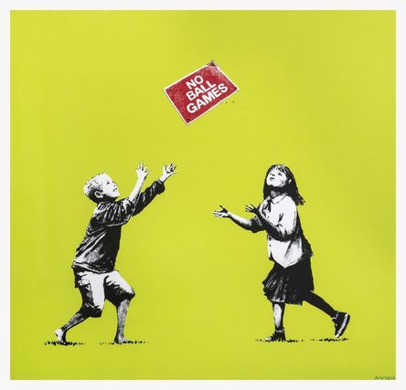 Banksy, ‘No Ball Games (Green) (Signed)’, 2009