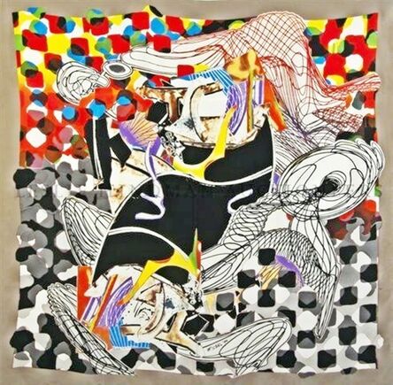 Frank Stella, ‘The Whale Watch Silkscreen Scarf Shawl (signed with artist signed embossed COA)’, 1994