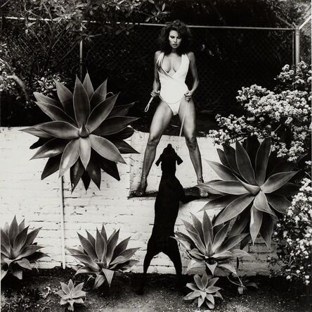 Helmut Newton, ‘Raquel Welch in her backyard, Beverly Hills’, 1981
