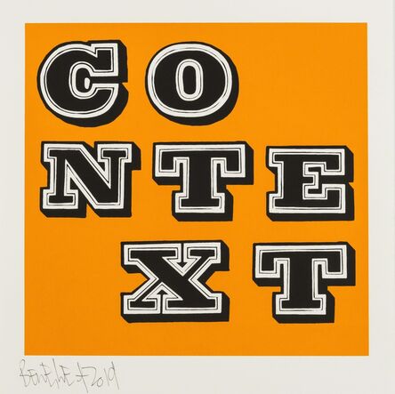 Ben Eine, ‘Context (Orange)’, 2019