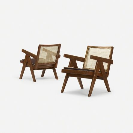 Pierre Jeanneret, ‘Easy armchairs from Chandigarh, pair’, c. 1955