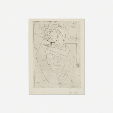 Pablo Picasso, ‘Femme nue assise, la Tete appuyee sur la Main from La Suite Vollard’, 1934