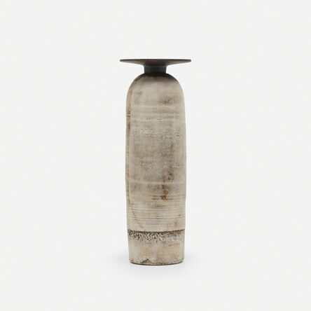 Hans Coper, ‘Tall bottle vase with disc top’, c. 1967