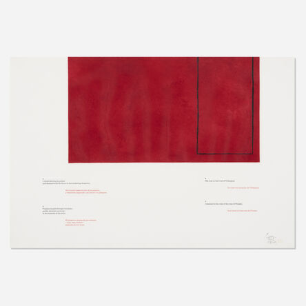 Robert Motherwell, ‘Red 4-7 (from the A la pintura portfolio)’, 1969