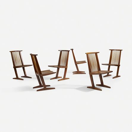 George Nakashima, ‘Conoid Dining Chairs, set of six’, 1967