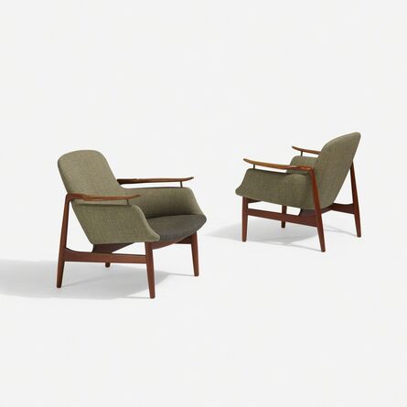Finn Juhl, ‘lounge chairs model NV-53, pair’, 1953