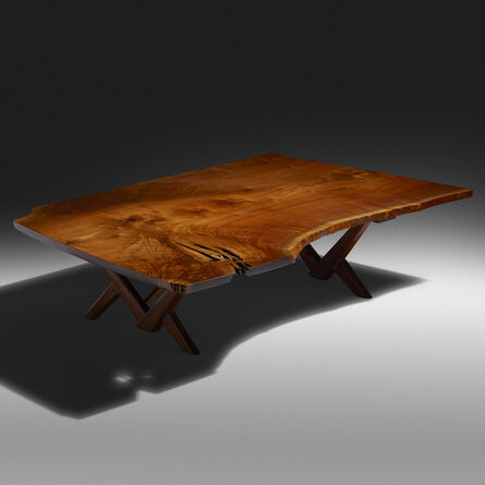 George Nakashima, ‘Exceptional Cross-Legged coffee table’, 1962