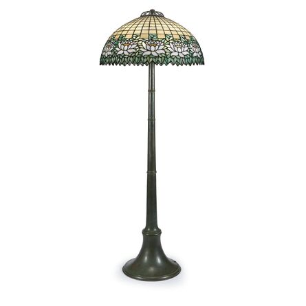 Unique Art Glass & Metal Co., ‘Water Lily Floor Lamp, Brooklyn, New York’, Circa 1905