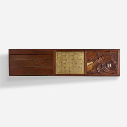 Phillip Lloyd Powell, ‘wall-mounted cabinet’, c. 1970