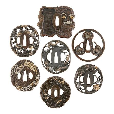 ‘Group of Seven Japanese Tsuba’, Meiji Period and later