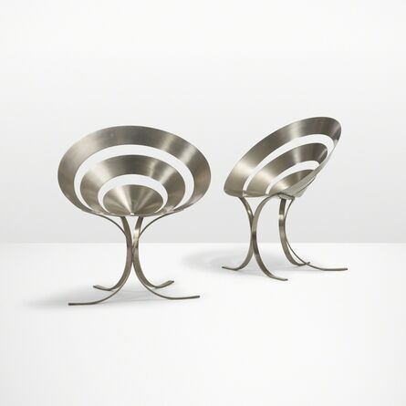 Maria Pergay, ‘Important pair of Ring chairs’, 1968