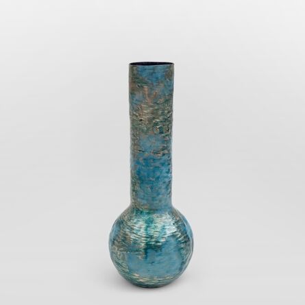 Paolo De Poli, ‘An enamelled hammered vase’, 1960's