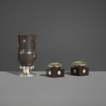 William Spratling, ‘Salt and Pepper Shakers, Pair and Cup’, c. 1965