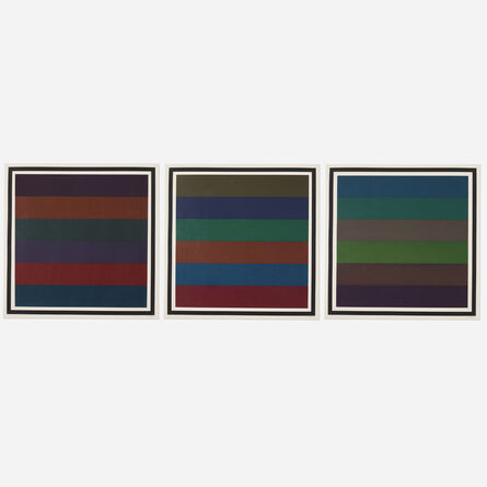 Sol LeWitt, ‘Horizontal Bands, Colors Superimposed (triptych)’, 1988