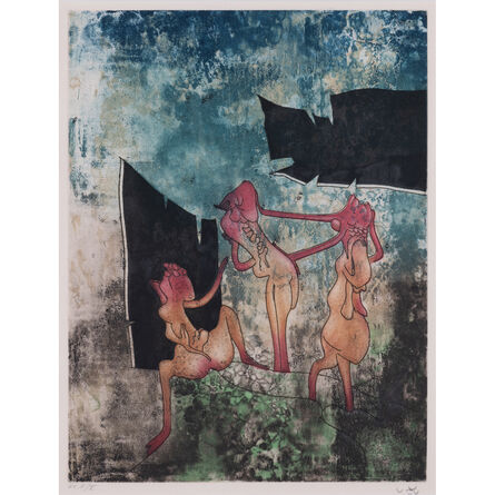 Roberto Matta, ‘La danse de la mort, plate 4 from the eponym portfolio’, 1972