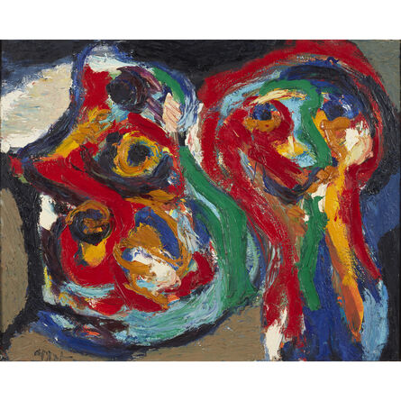 Karel Appel, ‘Two Heads in Grey Landscape’, 1967