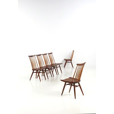 George Nakashima, ‘New - Unique Piece - Set of six chairs’, 1969