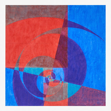 Benny Collin, ‘Untitled (Abstraction in Blue and Red)’