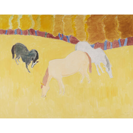 Sally Michel Avery, ‘Grazing Horses’, 1989