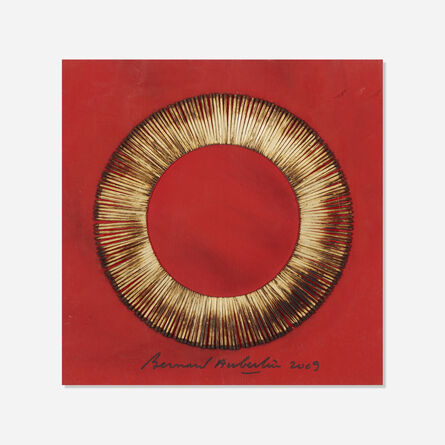 Bernard Aubertin, ‘Dessin de Feu sur table rouge’, 2009