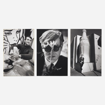 Dennis Hopper, ‘Roy Lichtenstein, Donald Factor and Andy Warhol with Flower, Slight Smile (three works)’, 1963-1964