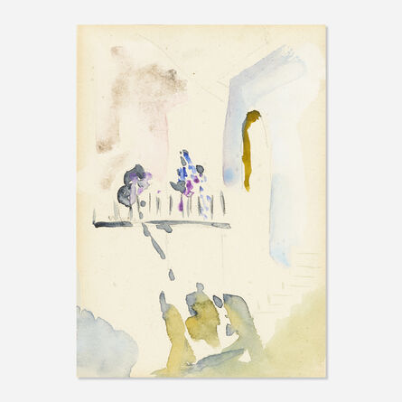 Arthur Beecher Carles, ‘Balcony with Flowers (#158 from sketchbook)’