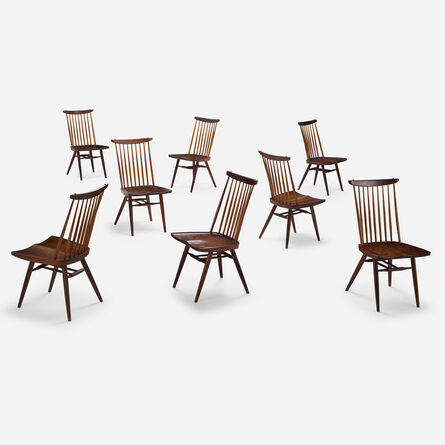 George Nakashima, ‘New chairs, set of eight’, 1966