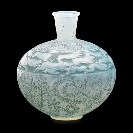 Lalique, ‘Lièvres vase’, des. 1923