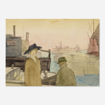 Stuart Davis, ‘Evening on the Waterfront’, 1913
