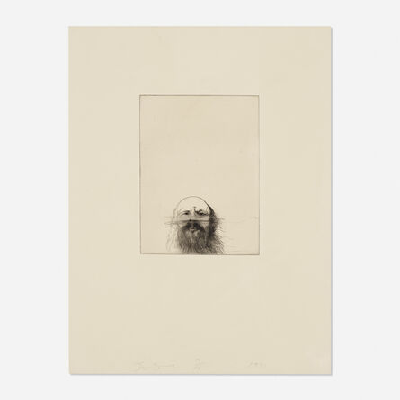 Jim Dine, ‘Self-Portrait Head (second state)’, 1973