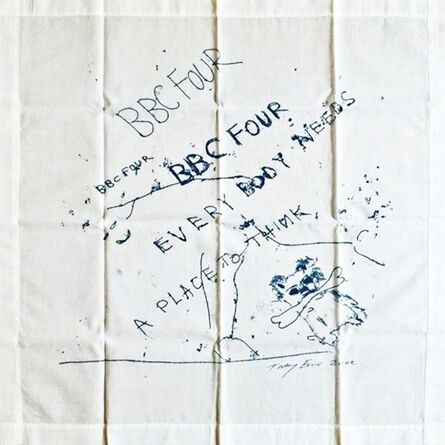 Tracey Emin, ‘Everybody Needs a Place to Think (Limited Edition Vintage Promotional Handkerchief, VIP Invitation and Box) for British Broadcasting Company (BBC 4)’, 2002