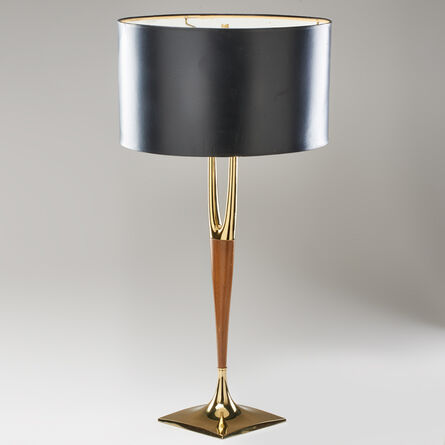 Laurel Lamp Company, ‘Wishbone table lamp with paper shade’, ca.  1950s