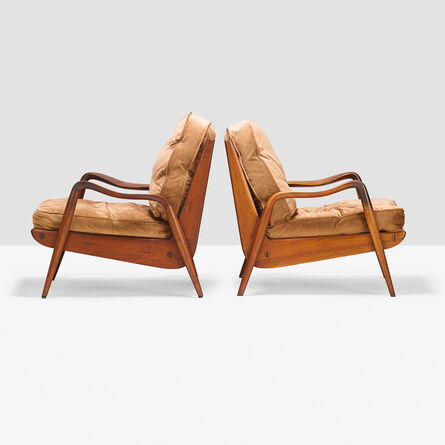 Phil Powell, ‘Pair of New Hope lounge chairs, New Hope, PA’, 1960s