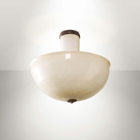 Tomaso Buzzi, ‘a gold-leafed milk glass ceiling lamp’, 1931