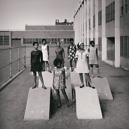 Kwame Brathwaite, ‘Untitled (Photo shoot at a school for one of the many modeling groups who had begun to embrace natural hairstyles in the 1960s)’