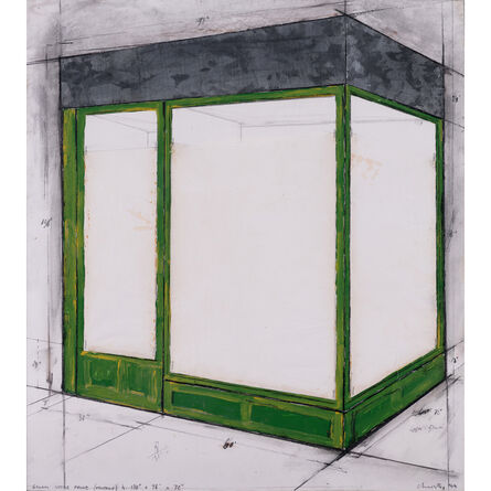 Christo and Jeanne-Claude, ‘Green store front (project) n. 138" x 98" x 12"’, 1964